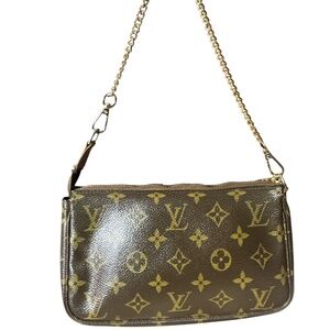 Louis Vuitton Brown Monogram Pouch Clutch Bag